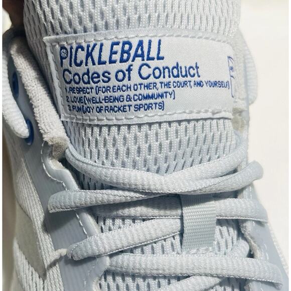 Adidas Courtflash Pickleball Halo Blue Silver court shoe sneaker Women’s 8 NIB - Picture 4 of 10